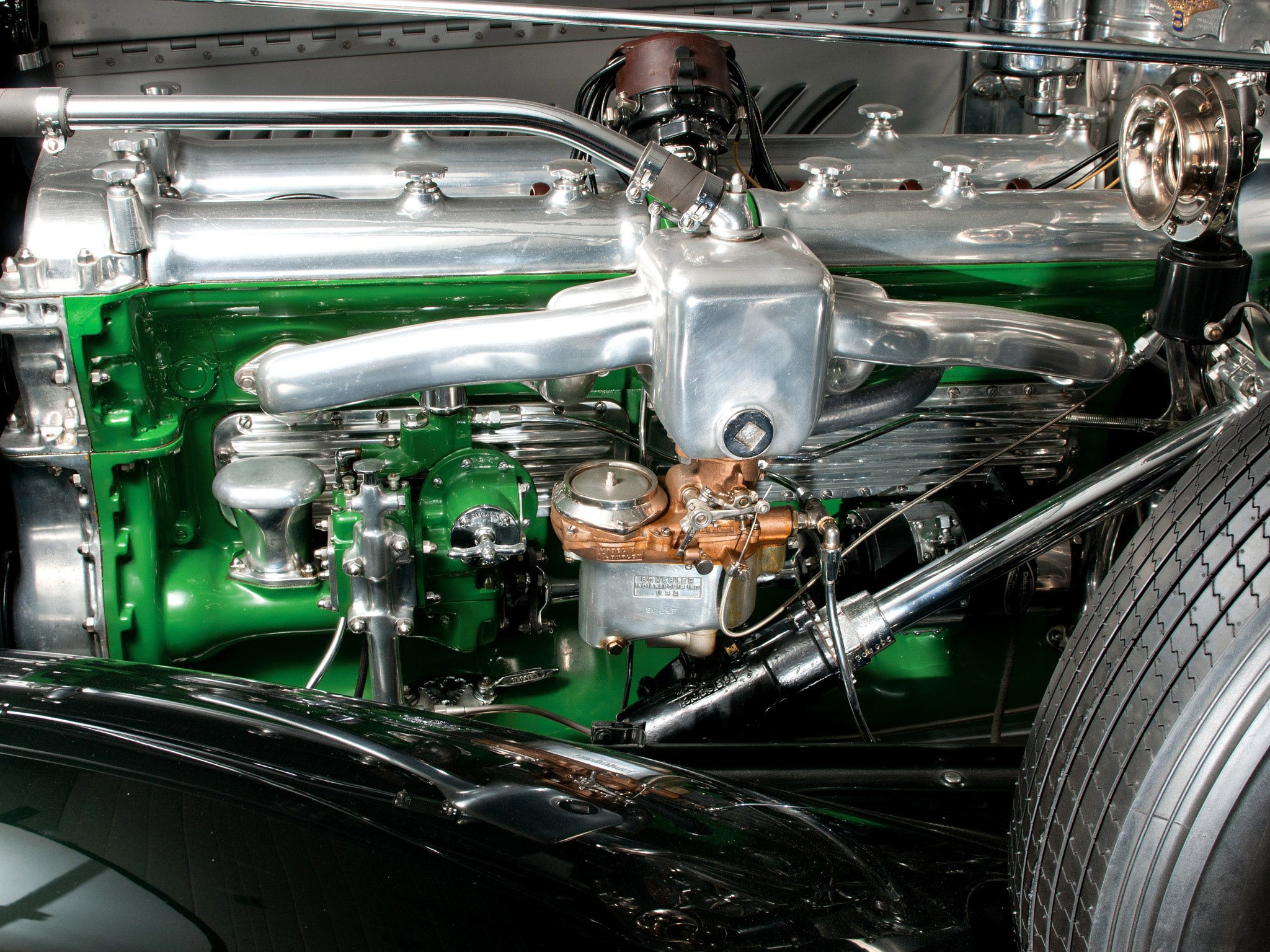 1929, Duesenberg, Model j, Dual, Cowl, Phaeton, Retro, Engine, Engines Wallpaper