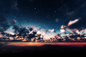 original, Clouds, Landscape, Night, Original, Scenic, Sky, Stars, Sunset, Y k