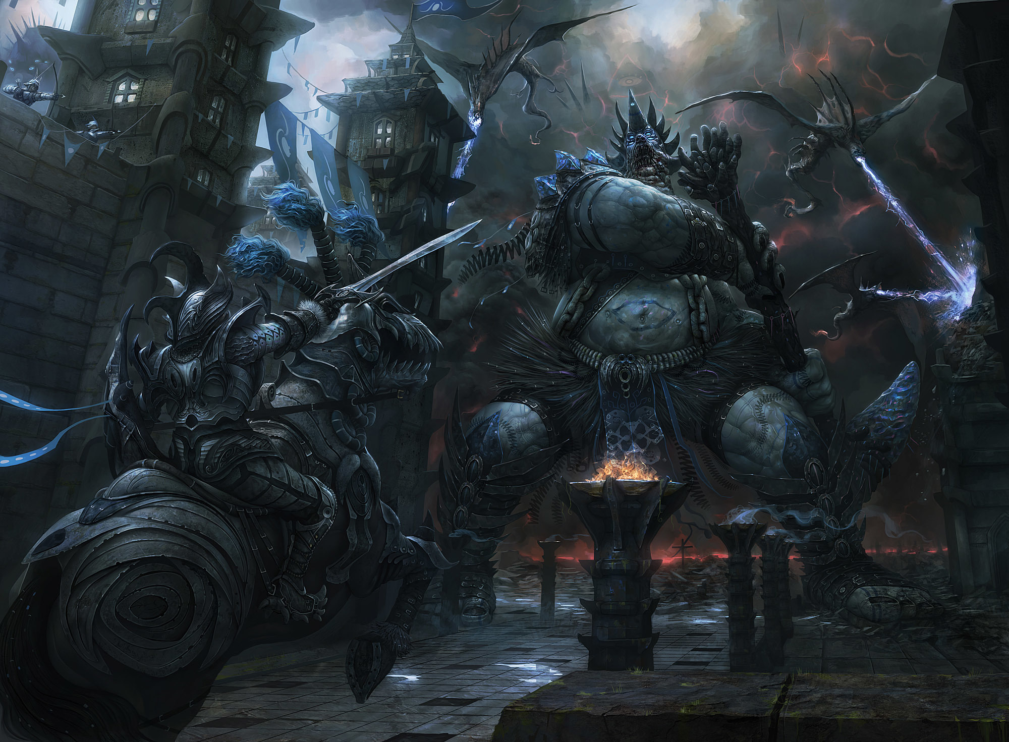 battles, Monsters, Warriors, Armor, Fantasy, Warrior, Battle, Monster Wallpaper