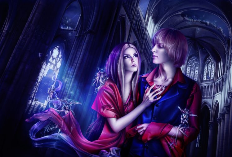 love, Men, Fantasy, Girls, Fairy, Castle HD Wallpaper Desktop Background