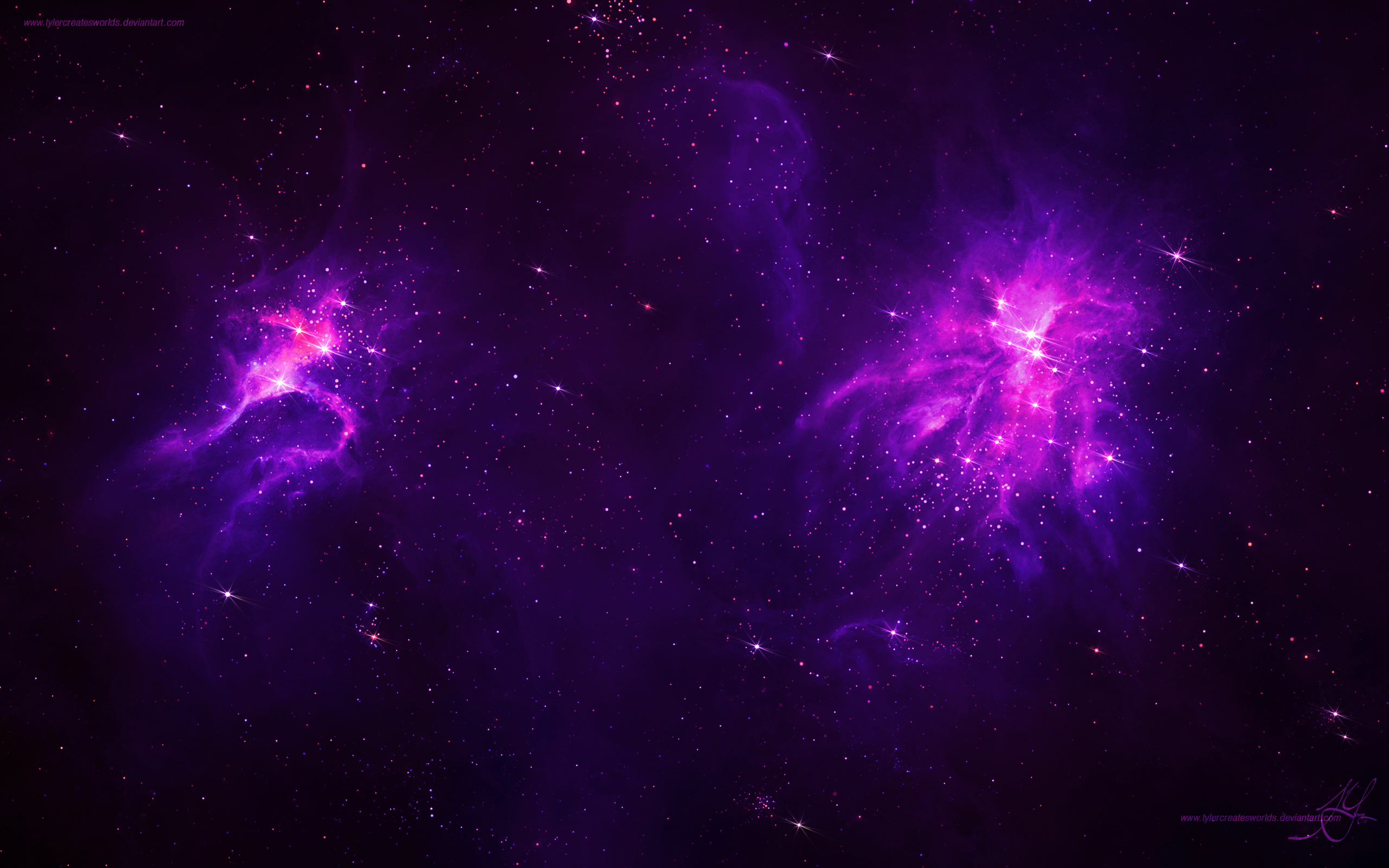 nebula, Stars, Space, Bokeh Wallpaper