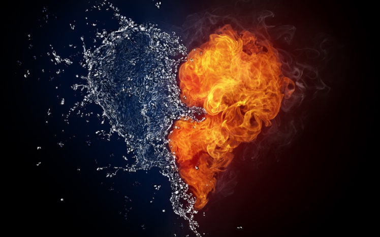 water, And, Fire, Love HD Wallpaper Desktop Background