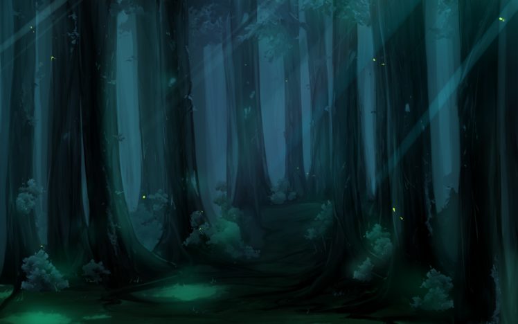 cartoons, Trees, Forest, Woods, Artwork HD Wallpaper Desktop Background