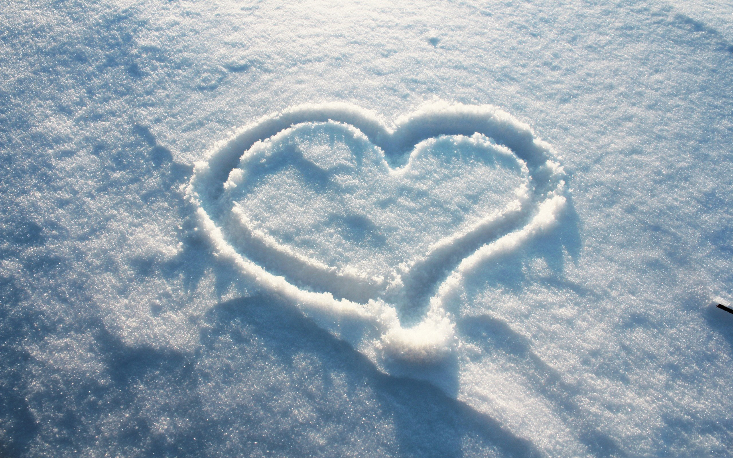 snow, Heart Wallpaper