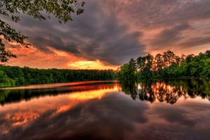 sunset, Landscapes, Nature, Lakes, Rivers, Reflections