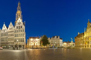 belgium, Houses, Antwerp, Street, Pavement, Night, Cities