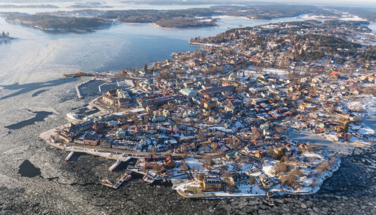 sweden, Winter, Vaxholm, From, Above, Cities HD Wallpaper Desktop Background