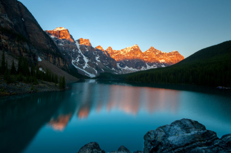 lakes, Lake, Mountains, Reflection, Sunset HD Wallpaper Desktop Background