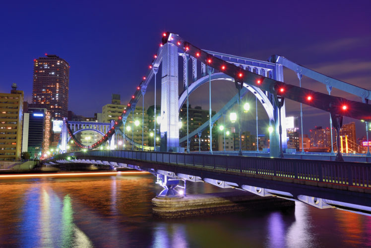 japan, Tokyo, Tokyo, Metropolis, The, Bridge, Reflection HD Wallpaper Desktop Background
