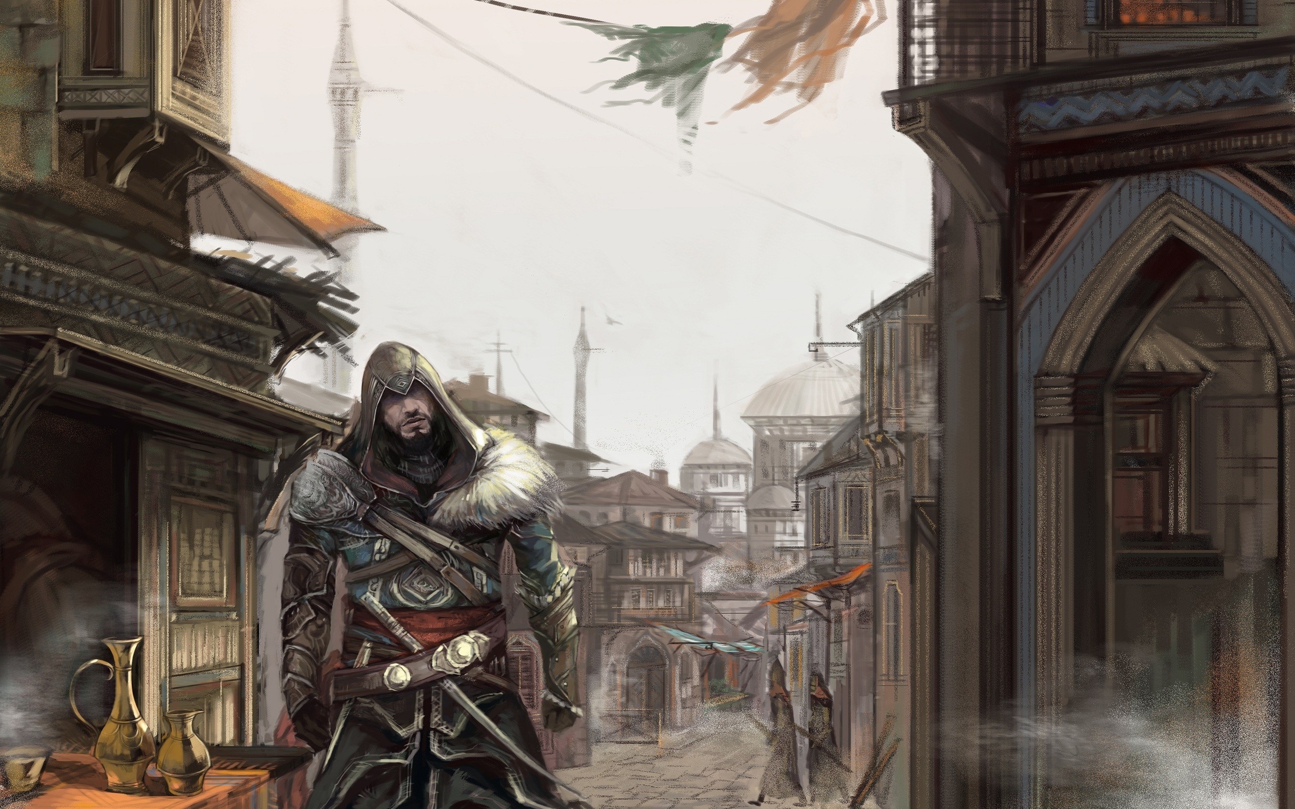 video, Games, Cityscapes, Artwork, Assassins, Creed, Revelations Wallpaper