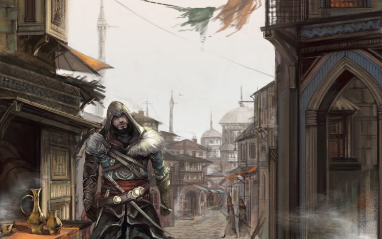 video, Games, Cityscapes, Artwork, Assassins, Creed, Revelations HD Wallpaper Desktop Background