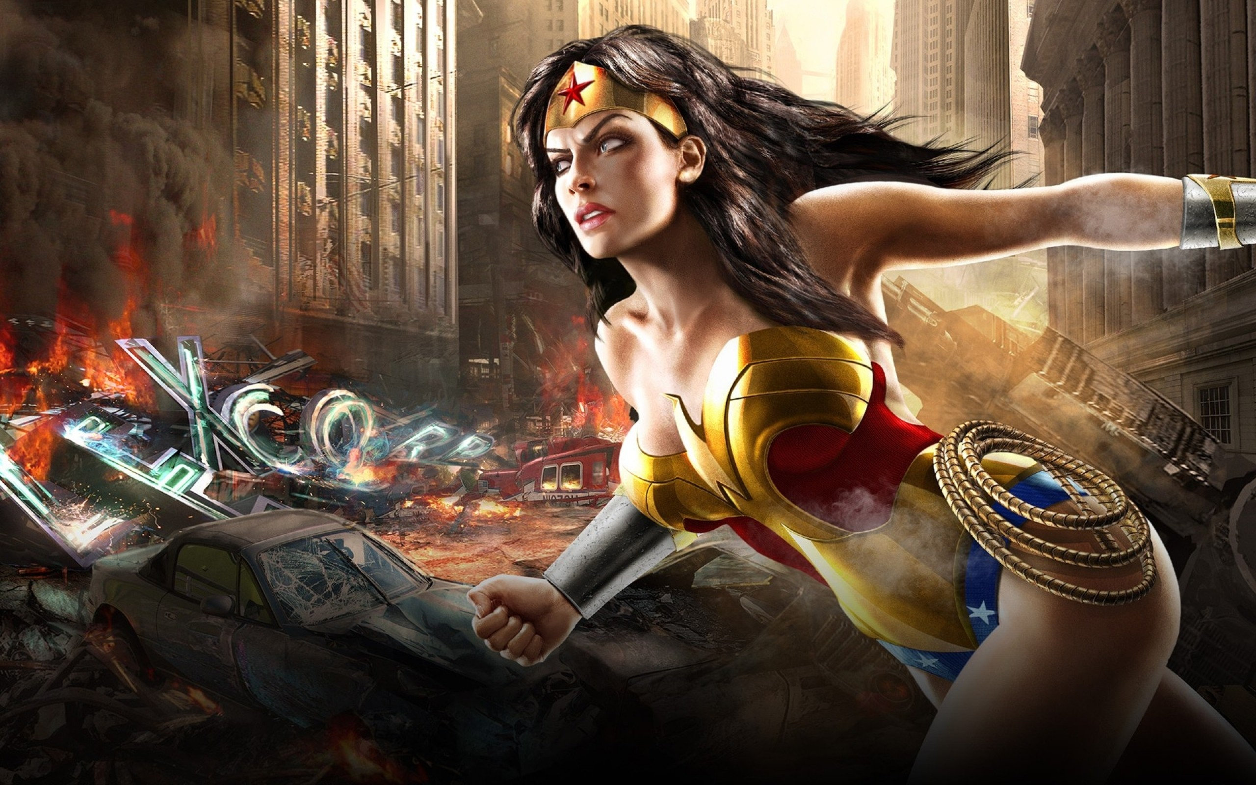 mortal, Kombat, Vs, Dc, Universe,  , Wonder, Woman Wallpaper