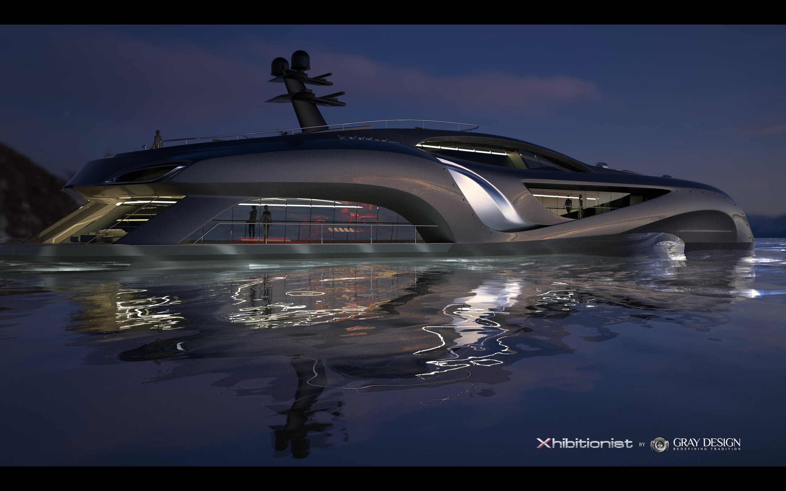 2013, Gray, Design, Strand, Craft, 166, Xhibitionist, Yacht, Concept, Boat, Boats, Ship, Ships, Luxury Wallpaper