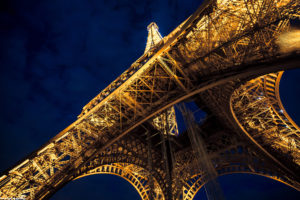 eiffel, Tower, Paris, Night, Tower