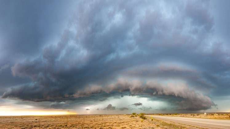 lightning, Stormclouds, Field, Rain HD Wallpaper Desktop Background