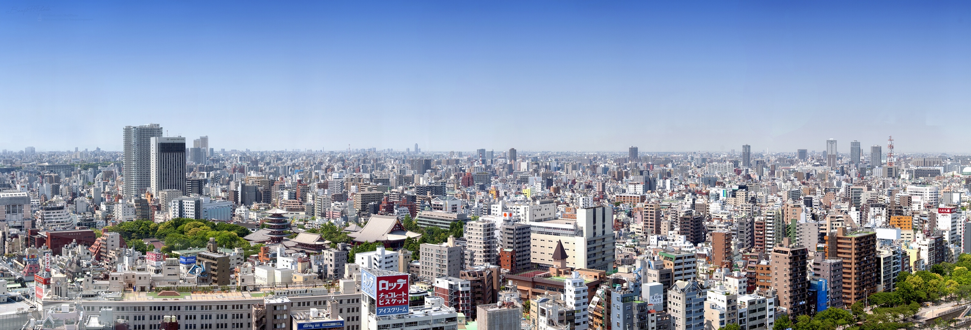 tokyo, Japan, Panorama, Buildings, Multi, Dual Wallpaper