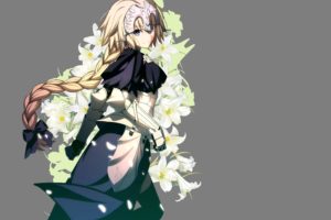 fate, Stay, Night, Armor, Blonde, Hair, Braids, Fate, Apocrypha, Flowers, Jeanne, Dand039arc,  fate, Apocrypha , Long, Hair, Takeuchi, Takashi, Transparent, Vector