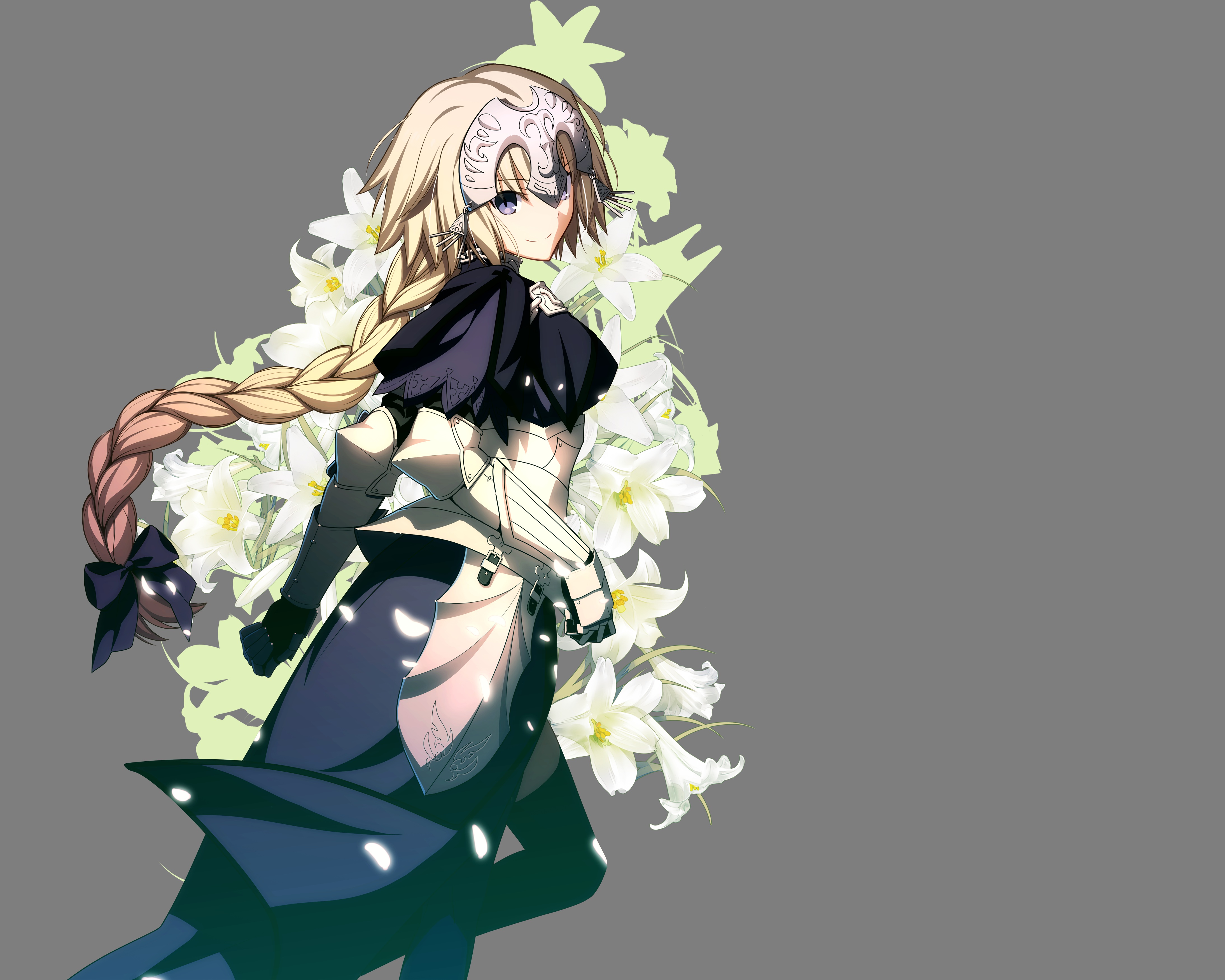 fate, Stay, Night, Armor, Blonde, Hair, Braids, Fate, Apocrypha, Flowers, Jeanne, Dand039arc,  fate, Apocrypha , Long, Hair, Takeuchi, Takashi, Transparent, Vector Wallpaper