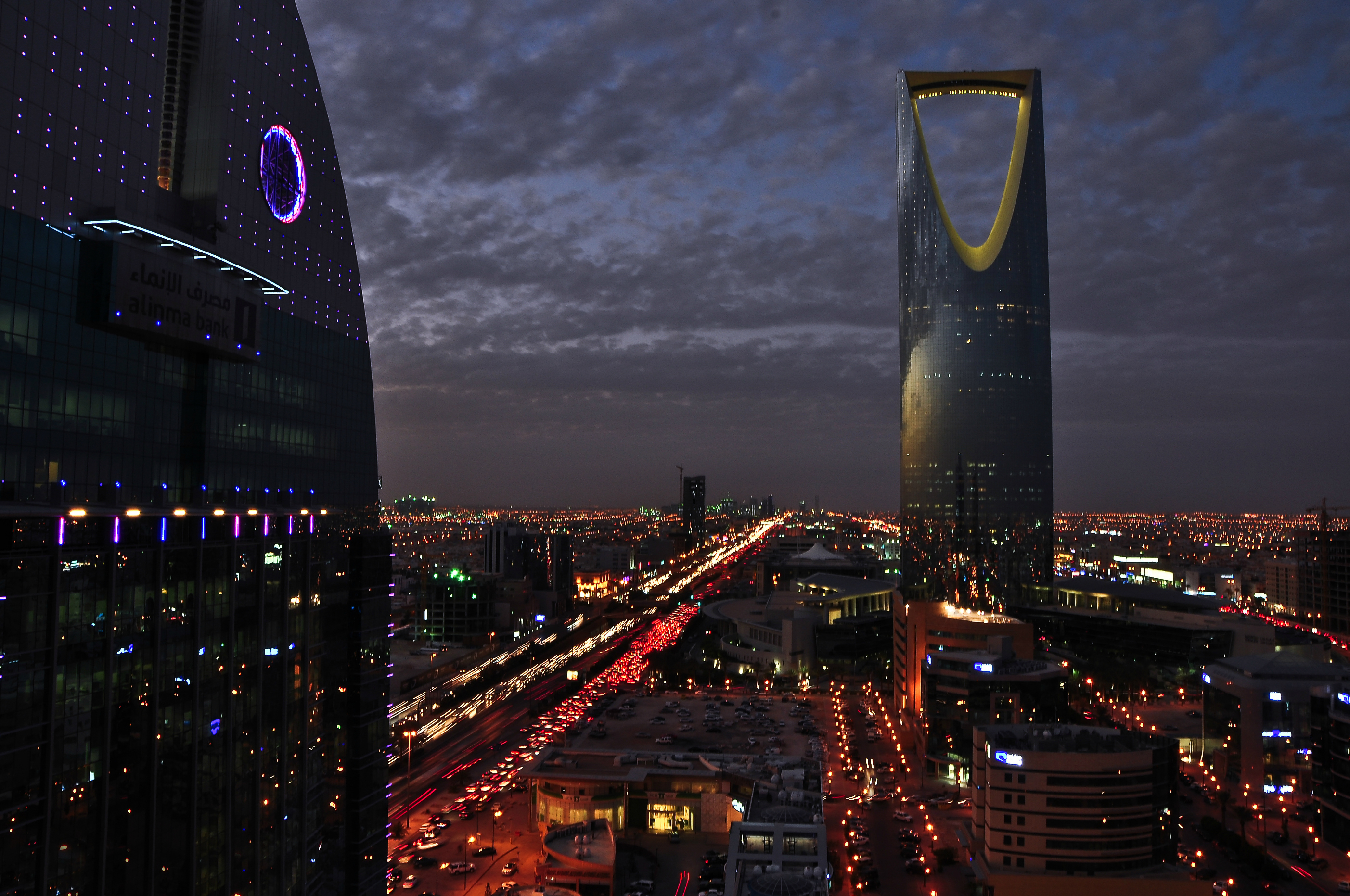 saudi, Arabia, City, Riyadh, Night, Lights Wallpaper