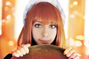 women, Eyes, Cosplay, Maids, Redheads, Faces, Portraits