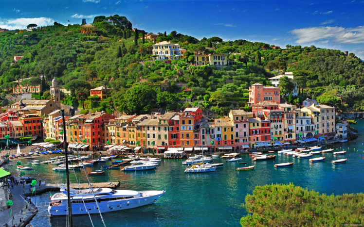 port, Summer, Italy, Portofino, Sea, Bay HD Wallpaper Desktop Background