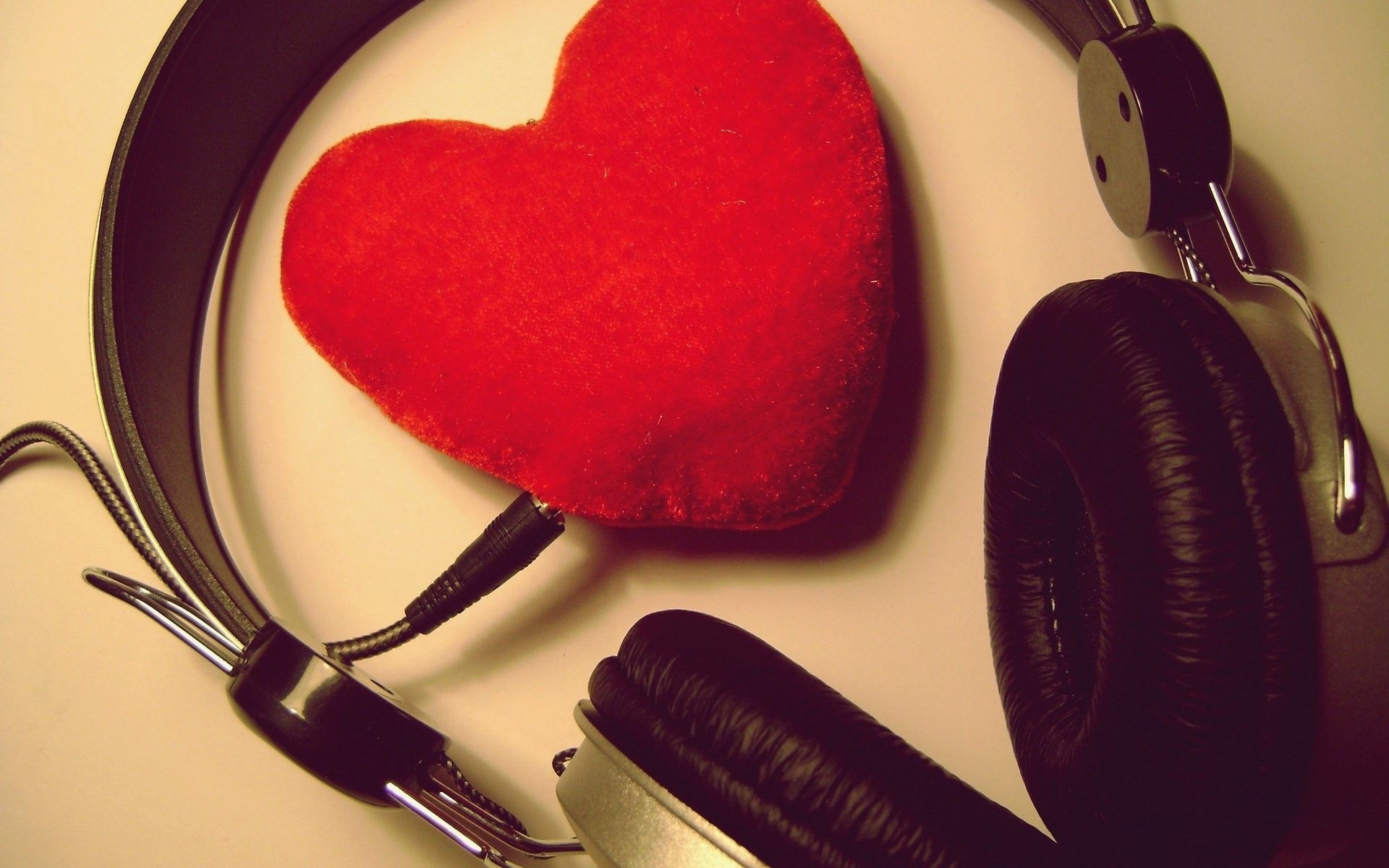 love, Music, Headset Wallpaper