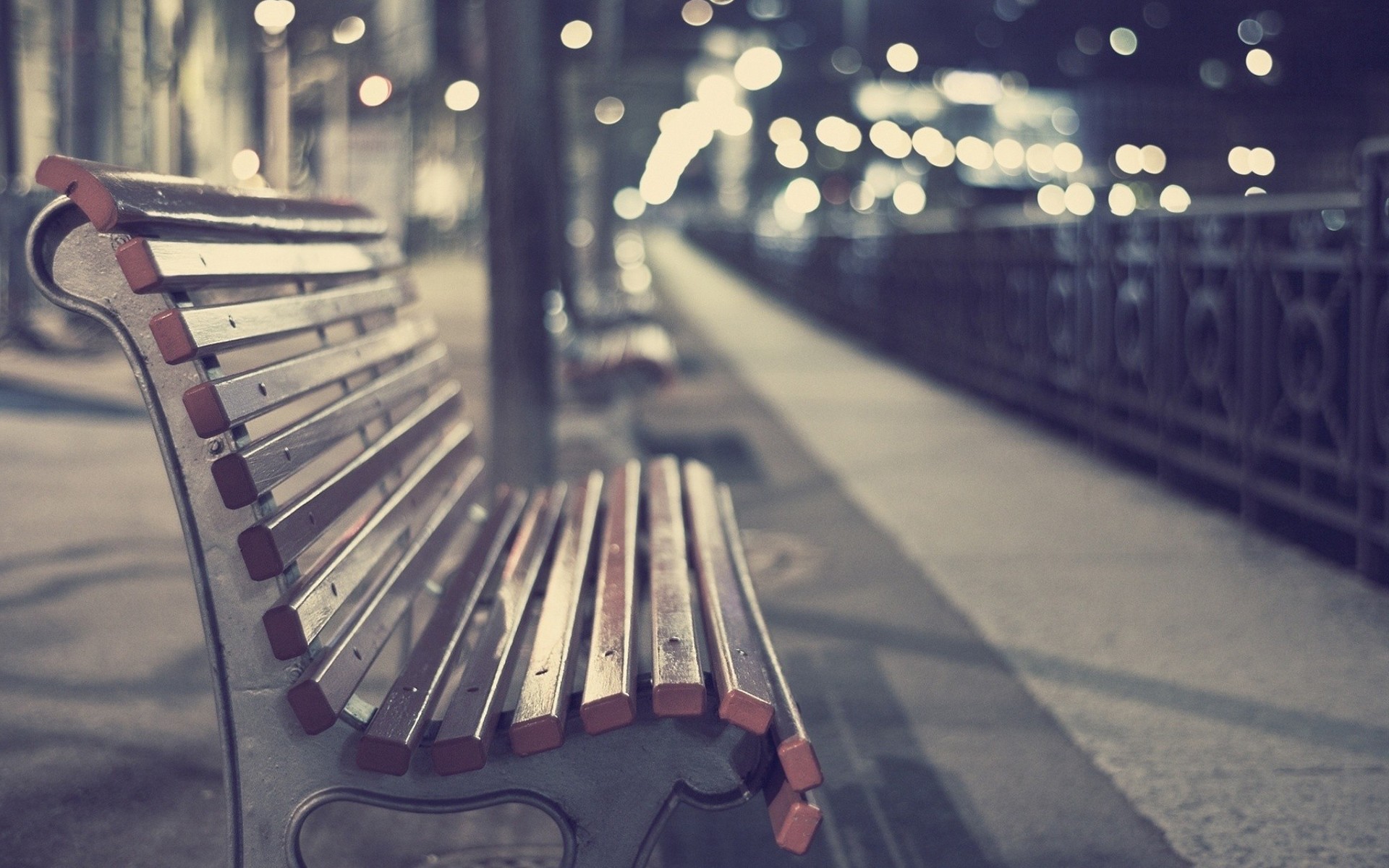 cityscapes, Bench, Depth, Of, Field Wallpaper