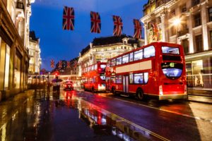 london, England, Bus, Night, Street, Buildings, Lights