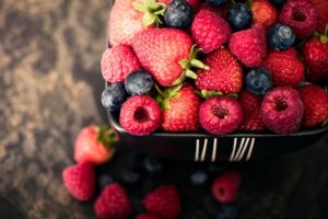 strawberries, Blueberries, Raspberries, Fruit