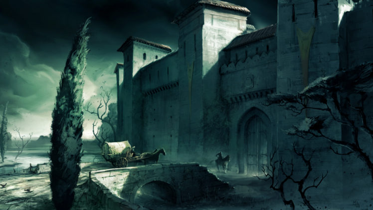 castles, Assassins, Creed, Artwork HD Wallpaper Desktop Background