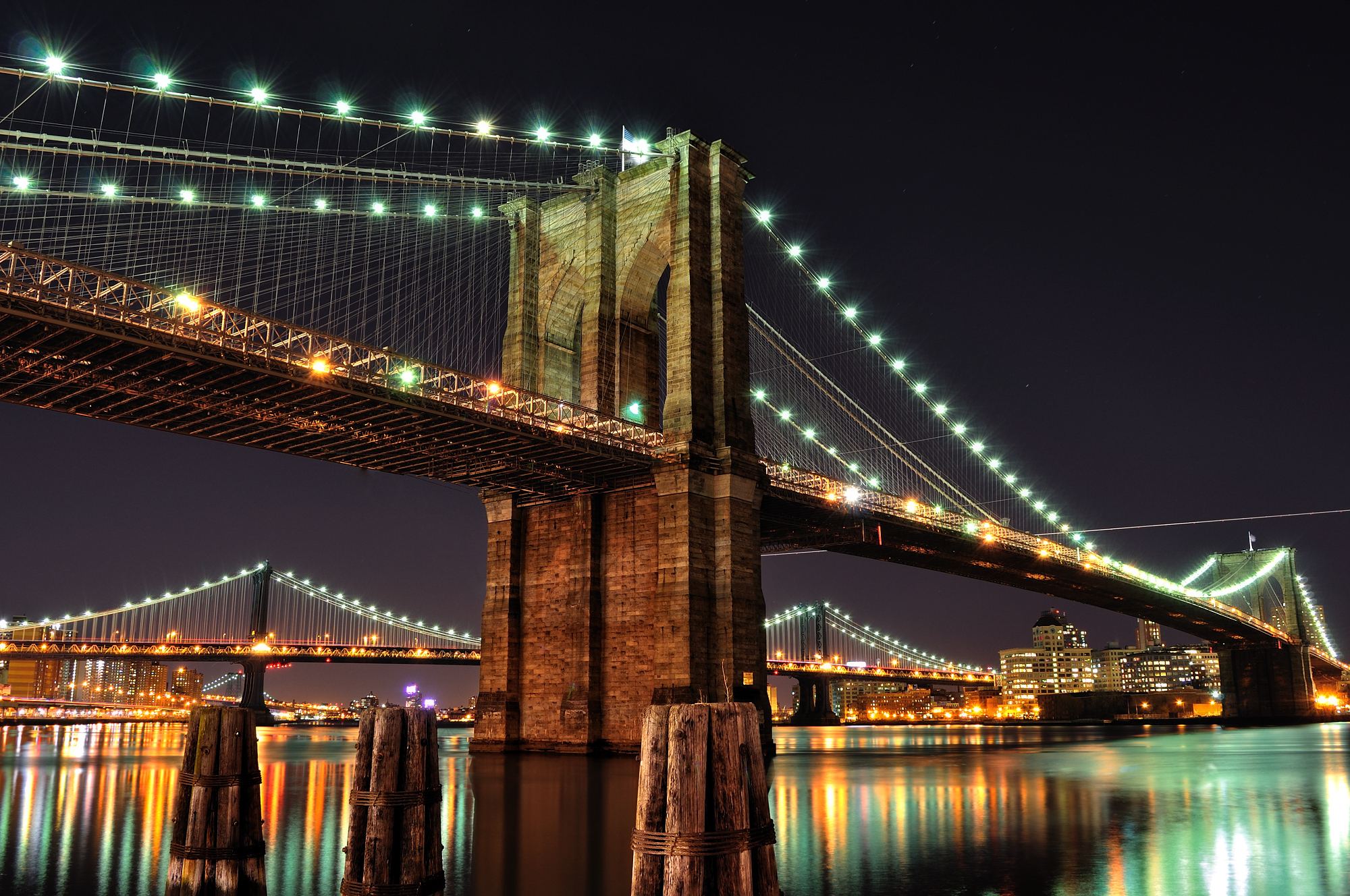 manhattan, Brooklyn, Bridge Wallpaper