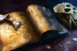 map, The, Elder, Scrolls, Sword, Skyrim, Skull, Book, Fantasy