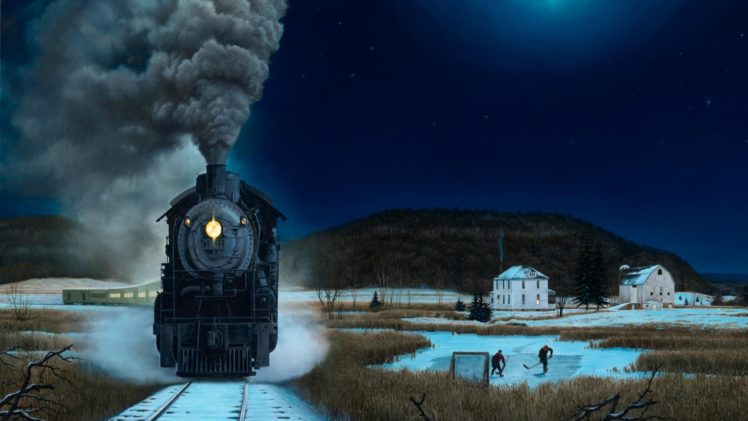 nature, Snow, Trains, Artwork, 1920×1080, Wallpaper, Vehicles, Train HD Wallpaper Desktop Background