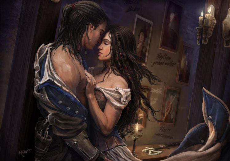 assassins, Creed, 3, Love, Men, Games, Girls, Fantasy, Mood HD Wallpaper Desktop Background