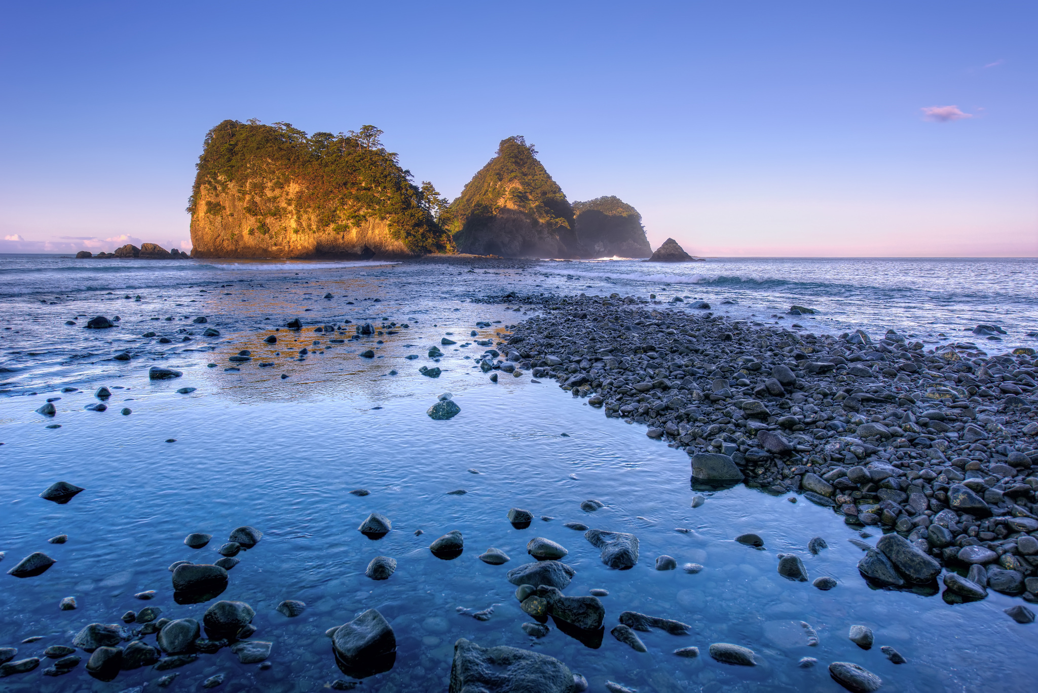 japan, Izu, Peninsula, Coast, Beach, Cliffs, Rocks, Ocean, Blue, Sky, Reflection Wallpaper