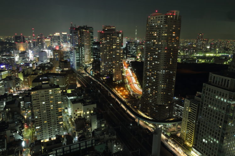 japan, Houses, Skyscrapers, Tokyo, Night HD Wallpaper Desktop Background