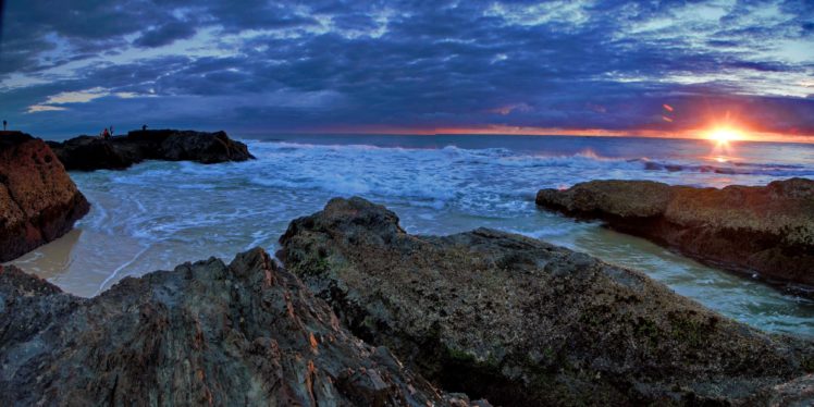 queensland, Australia, Coral, Clouds, Sunset, Ocean, Sea, Beach HD Wallpaper Desktop Background