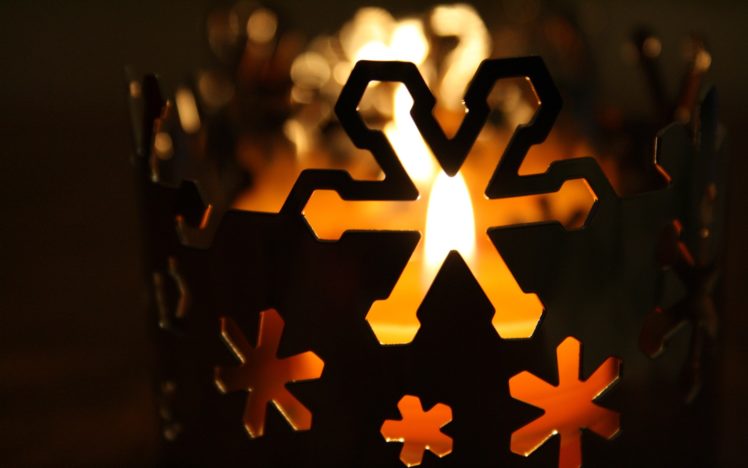 christmas, Snowflakes, Candles HD Wallpaper Desktop Background
