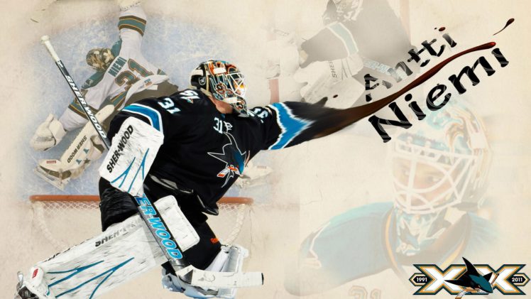 hockey, Antti, Niemi, San, Jose, Sharks HD Wallpaper Desktop Background