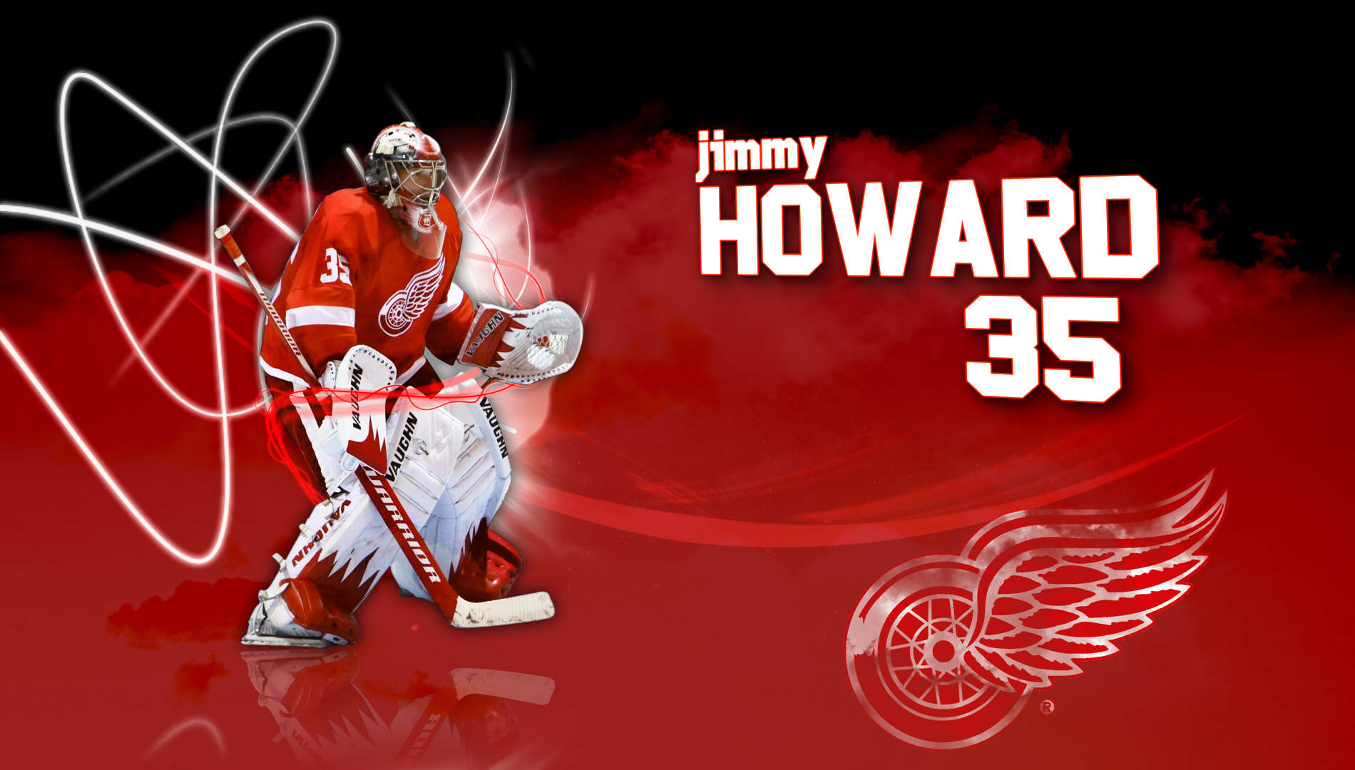 hockey, Jimmy, Howard, Detroit, Red, Wings Wallpaper