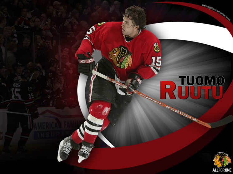 hockey, Tuomo, Ruutu, Chicago, Blackhawks HD Wallpaper Desktop Background