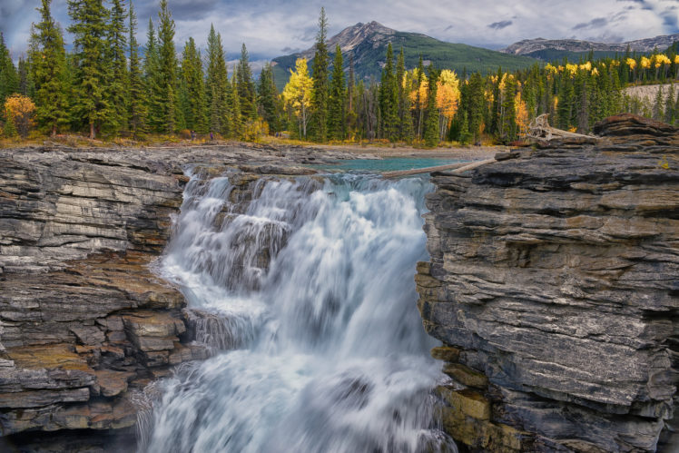 canada, Fall, Rocks, Stream, Trees, Mountains, Waterfalls, Autumn HD Wallpaper Desktop Background