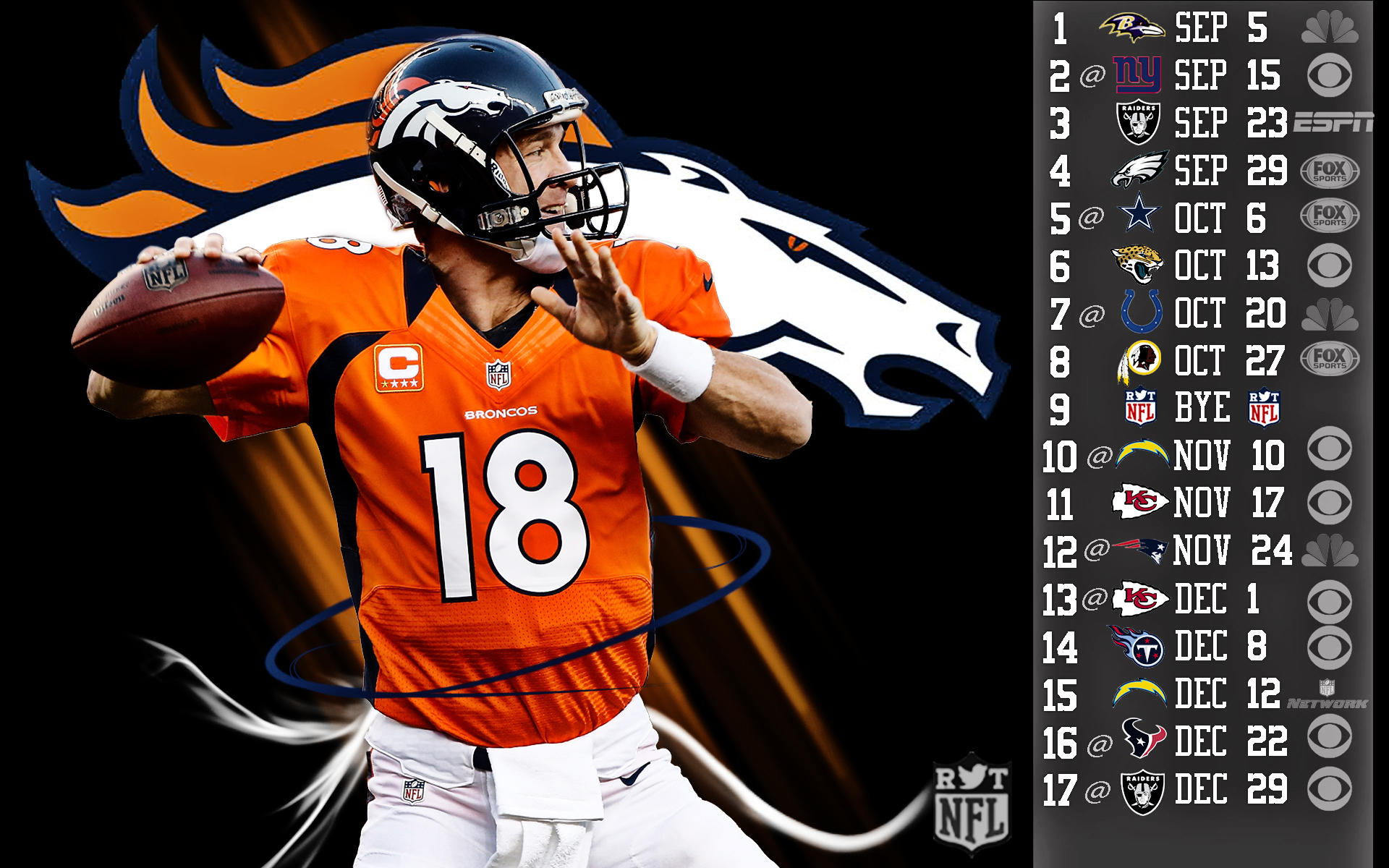 2013, Denver, Broncos, Football, Nfl Wallpaper