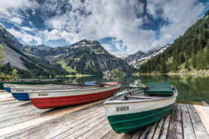 austria, Lake, Mountains, Marina, Boat