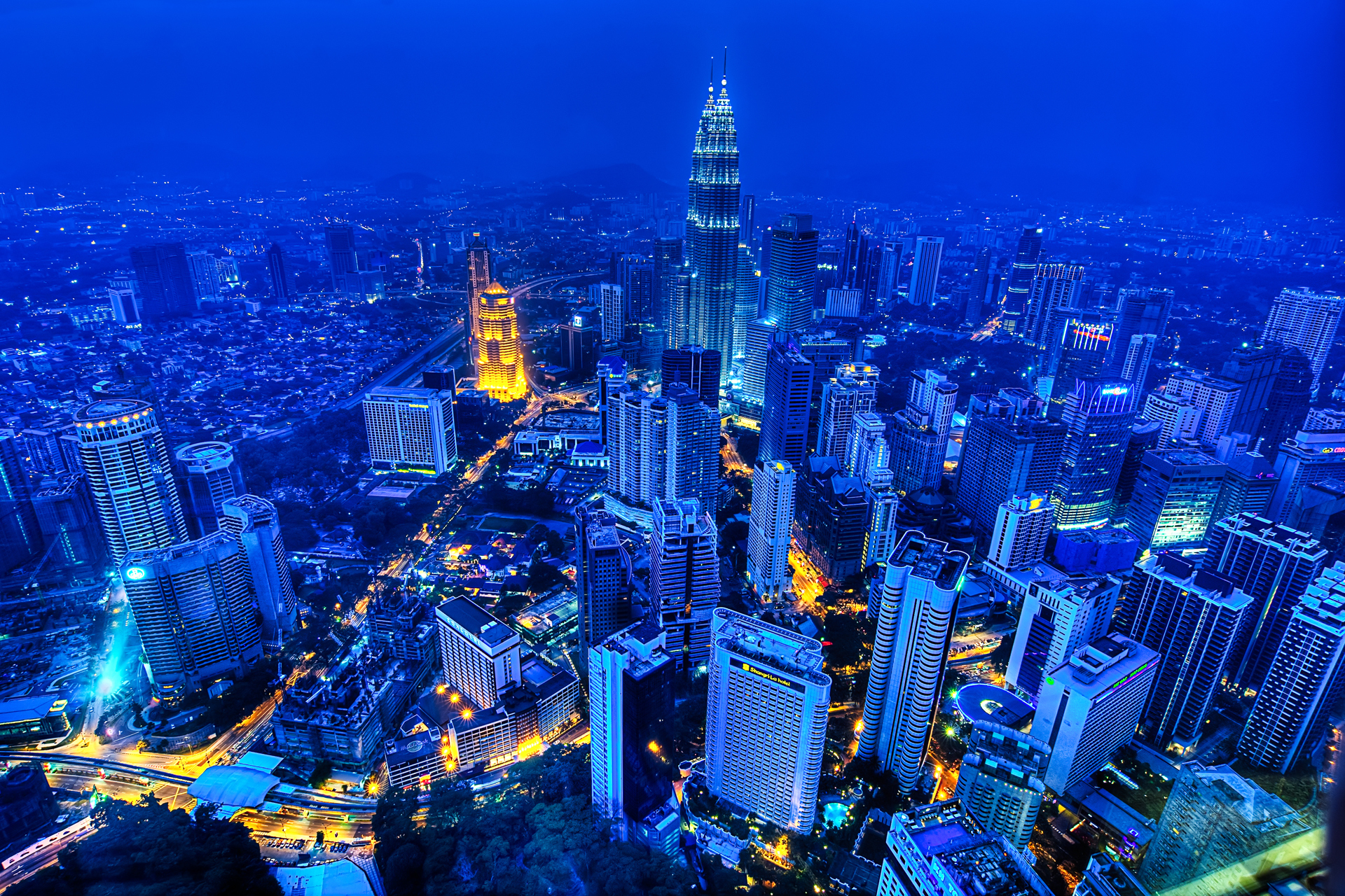 city, Kuala, Lumpur, Malaysia, Night, Summer Wallpaper