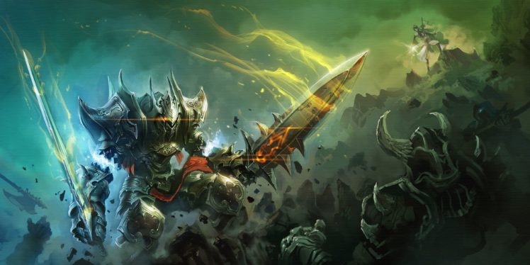 battle, Warrior, Armor, Sword, Magic HD Wallpaper Desktop Background