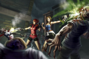 resident, Evil, 6, Claire, Redfield, Jill, Valentine, Blood, Zombie, Dark