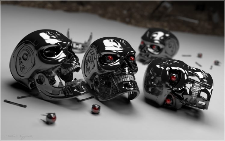 skulls, Terminator HD Wallpaper Desktop Background