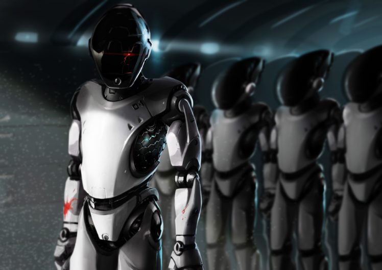 robot, Android, Machinery, Suit, Plugsuit, Plug, Cyborg HD Wallpaper Desktop Background