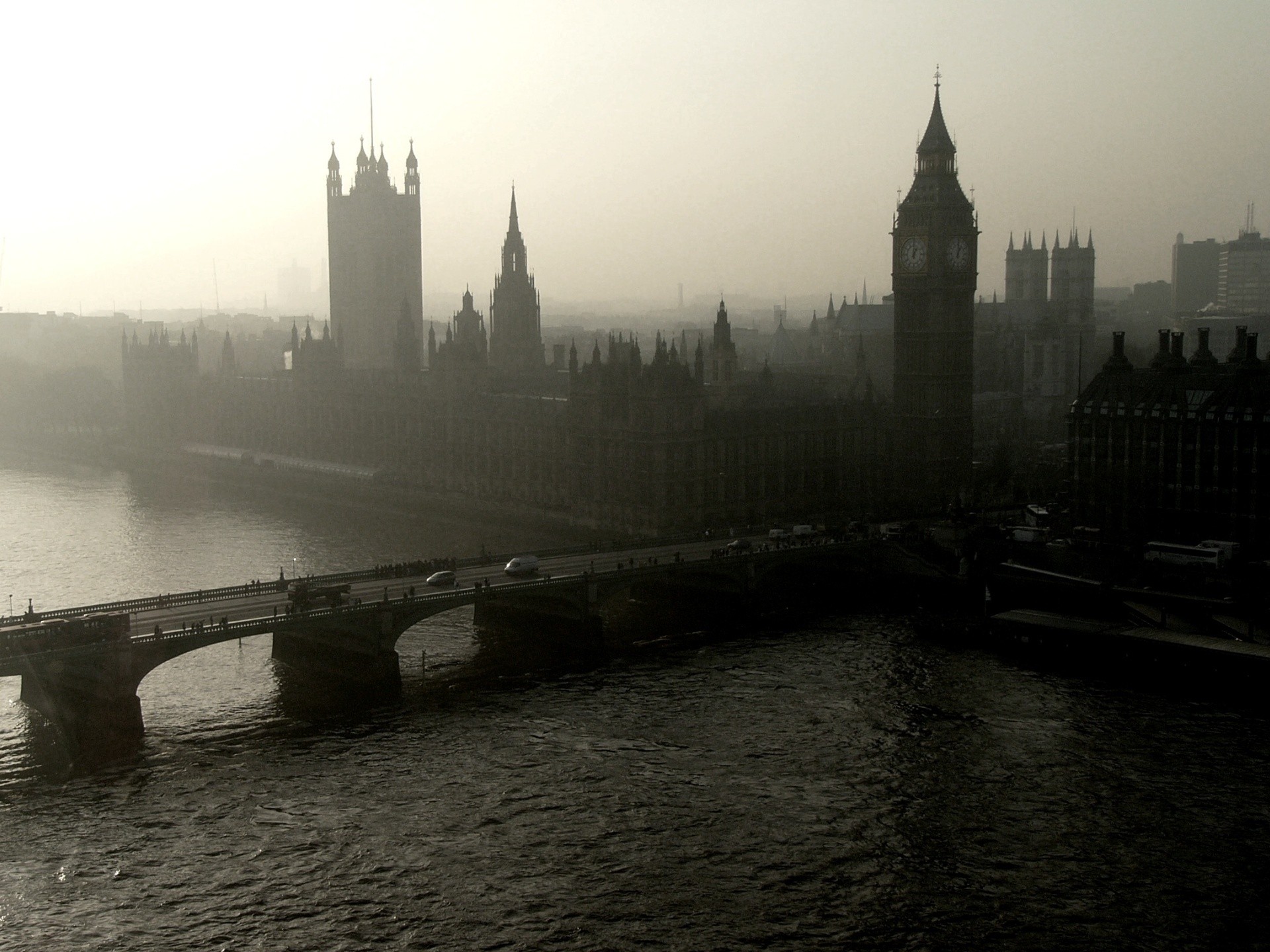 cityscapes, London, Big, Ben, Monochrome Wallpaper